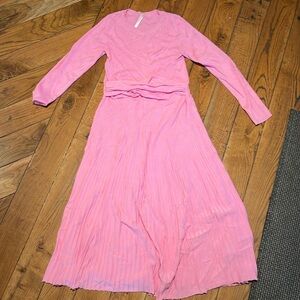 Anthropologie heavy knit dress. Bright pink